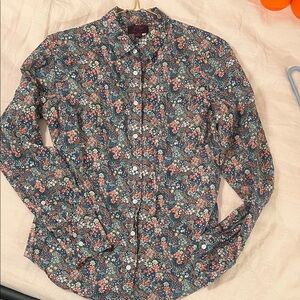 J. Crew Multicolor Floral Women's Button Down Shirt